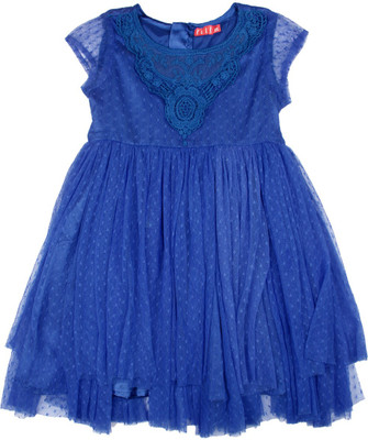 

Elle Kids Girls Midi/Knee Length Casual Dress(Dark Blue, Sleeveless, Navy