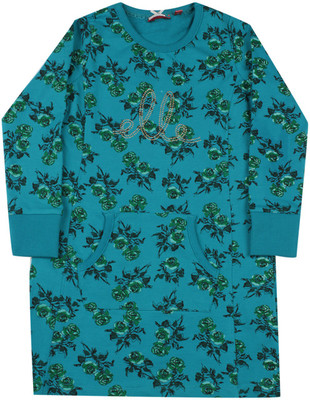 

Elle Kids Girls Midi/Knee Length Casual Dress(Blue, Full Sleeve