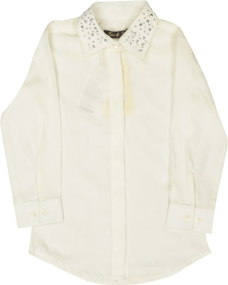 

Gini & Jony Girls Mini/Short Dress(White, Full Sleeve, 1202