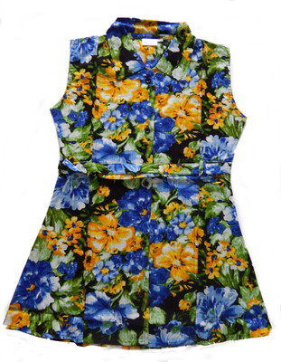 

BG Girls Midi/Knee Length Casual Dress(Black, Sleeveless), Multicolor
