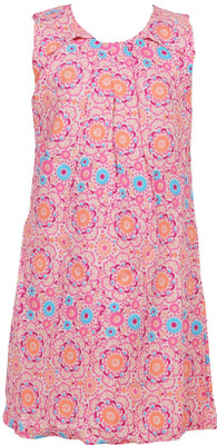 

Trmpi Girls Midi/Knee Length Casual Dress(Pink, Sleeveless, Baby pink