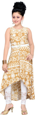 

Hunny Bunny Girls Maxi/Full Length Casual Dress(Beige, Sleeveless