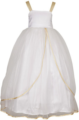 

Samsara Couture Girls Maxi/Full Length Party Dress(White, Sleeveless