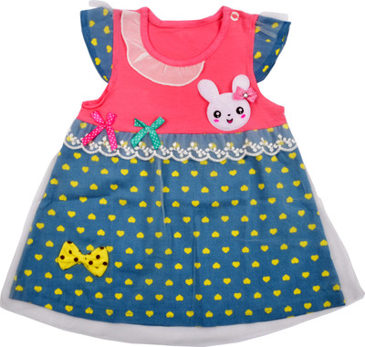 Kiwi Girls Midi/Knee Length Casual Dress(Multicolor, Cap Sleeve