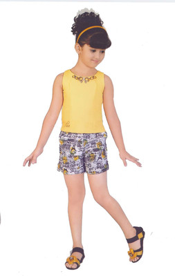 

Hey Baby Midi/Knee Length Party Dress(Yellow, Sleeveless