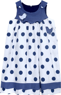 

Bella Moda Girls Midi/Knee Length Casual Dress(Multicolor, Sleeveless), Blue
