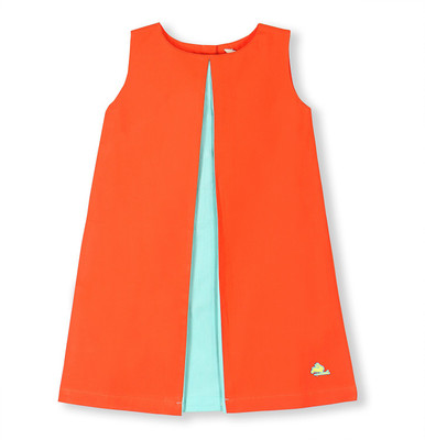 

Cherry Crumble California Girls Midi/Knee Length Casual Dress(Orange, Sleeveless