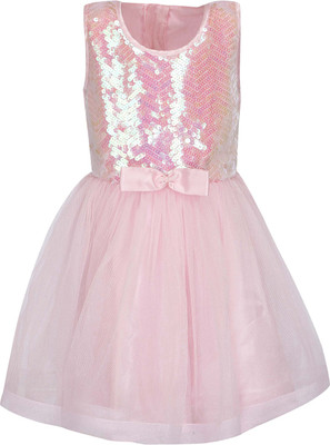 

Life by Shoppers Stop Girls Midi/Knee Length Party Dress(Pink, Sleeveless