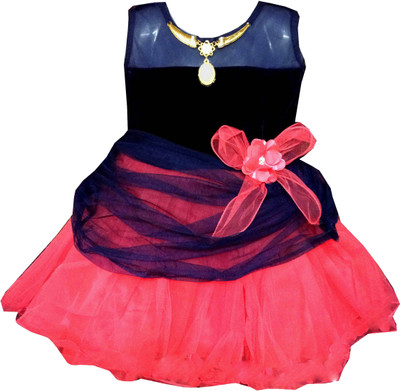 

All About Pink Girls Maxi/Full Length Party Dress(Multicolor, Sleeveless