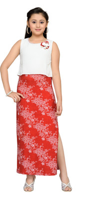 

Hunny Bunny Girls Maxi/Full Length Casual Dress(Red, Sleeveless