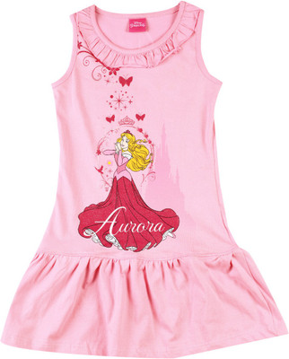 

Disney Princess Girls Mini/Short Casual Dress(Pink, Sleeveless