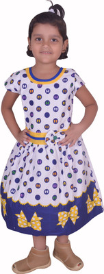 

Fashionitz Girls Midi/Knee Length Casual Dress(Yellow, Half Sleeve