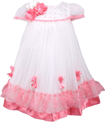

La Bele Girls Midi/Knee Length Casual Dress(White, Cap Sleeve