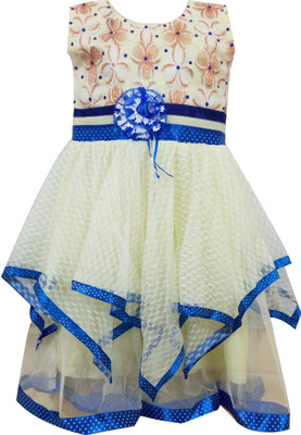 

Fashionitz Girls Maxi/Full Length Party Dress(Blue, Sleeveless
