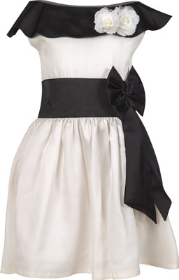 

ShuSamSmith Girls Midi/Knee Length Party Dress(White, Fashion Sleeve