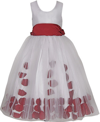 

Samsara Couture Girls Maxi/Full Length Party Dress(White, Sleeveless