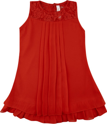 

Hunny Bunny Girls Mini/Short Casual Dress(Red, Sleeveless
