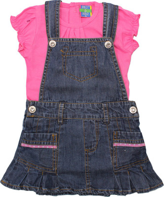 Kid's Care Girls Mini/Short Party Dress(Blue, Cap Sleeve)