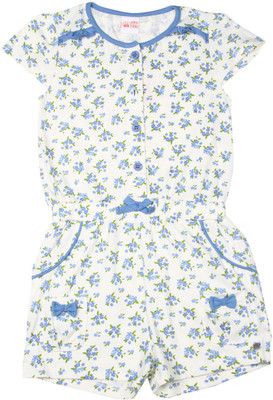 

FS Mini Klub Girls Midi/Knee Length Casual Dress(Blue, Cap Sleeve, Blue print