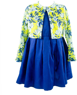 

page3baby Girls Midi/Knee Length Party Dress(Dark Blue, Full Sleeve, Royal blue