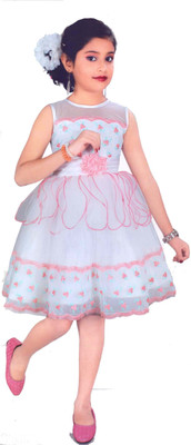 

Hey Baby Girls Mini/Short Party Dress(Multicolor, Sleeveless