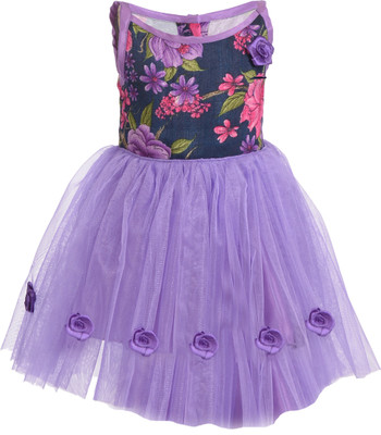 

RoopRahasya Girls Midi/Knee Length Party Dress(Dark Blue, Sleeveless, Navy blue