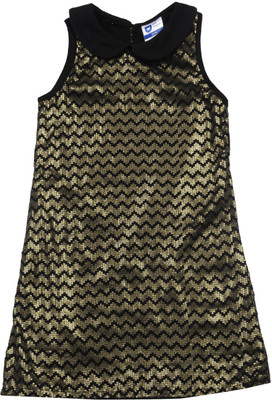 

612 League Girls Midi/Knee Length Casual Dress(Black, Sleeveless
