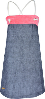 

Lil Orchids Girls Midi/Knee Length Casual Dress(Pink, Noodle strap, Blue