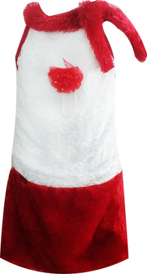 

Fashionitz Girls Midi/Knee Length Party Dress(Red, Sleeveless