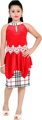 

Saarah Girls Mini/Short Casual Dress(Multicolor, Sleeveless