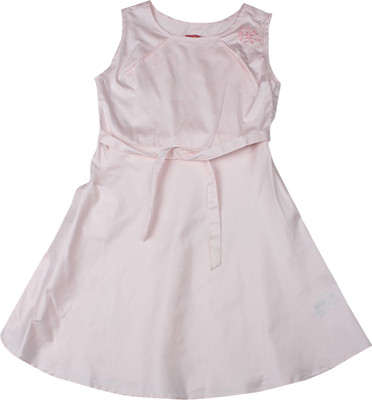 

Bare Kids Girls Midi/Knee Length Casual Dress(Pink, Sleeveless