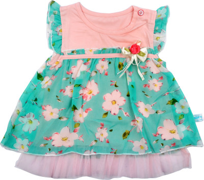 

Kiwi Girls Midi/Knee Length Casual Dress(Multicolor, Cap Sleeve