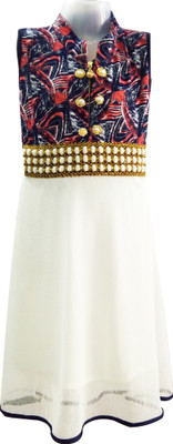 

Fashionitz Girls Midi/Knee Length Party Dress(Red, Sleeveless