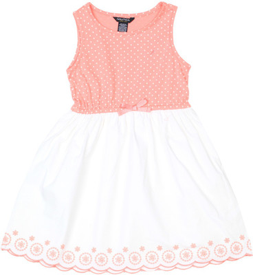 

Nautica Girls Midi/Knee Length Casual Dress(White, Sleeveless, 839