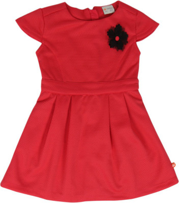 

FS Mini Klub Girls Midi/Knee Length Casual Dress(Pink, Half Sleeve