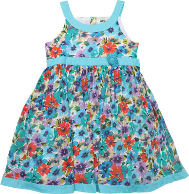 People Girl's Maxi/Full Length Casual Dress(Multicolor, Sleeveless