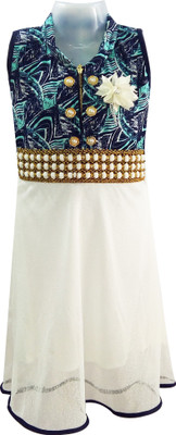 

Fashionitz Girls Midi/Knee Length Party Dress(Green, Sleeveless