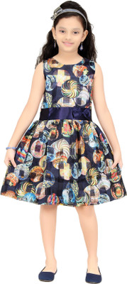 

Trendyy Girls Girls Midi/Knee Length Party Dress(Multicolor, Sleeveless