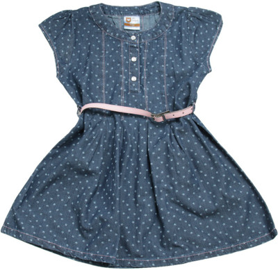

612 League Baby Girl's Mini/Short Casual Dress(Blue, Cap sleeve