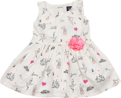 

The Children's Place Girls Midi/Knee Length Casual Dress(White, Sleeveless, 1128