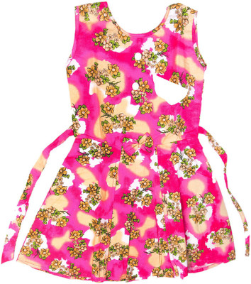 

Cuddlezz Midi/Knee Length Casual Dress(Pink, Sleeveless