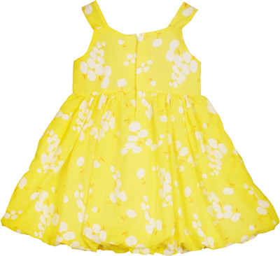 

La Bele Girls Midi/Knee Length Casual Dress(Yellow, Sleeveless