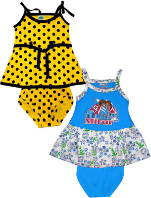 

Cute Raskals Girls Midi/Knee Length Casual Dress(Yellow, Sleeveless