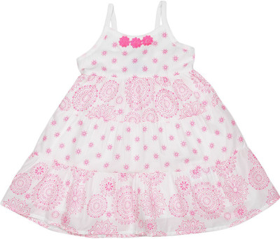 

The Children's Place Girls Midi/Knee Length Casual Dress(White, Sleeveless, 1001