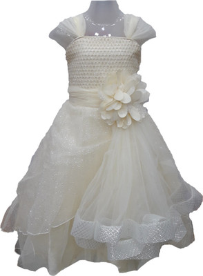

Pogo Girls Maxi/Full Length Party Dress(Beige, Sleeveless, Cream