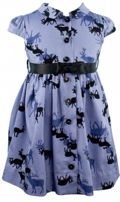 

page3baby Girls Midi/Knee Length Party Dress(Light Blue, Cap Sleeve, Voilet