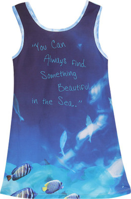 

FS Mini Klub Girls Midi/Knee Length Casual Dress(Blue, Sleeveless