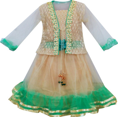 

Fashionitz Girls Maxi/Full Length Party Dress(Green, Half Sleeve
