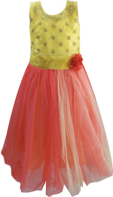 

Fashionitz Girls Midi/Knee Length Party Dress(Red, Sleeveless