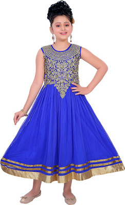 

Saarah Girls Midi/Knee Length Casual Dress(Multicolor, Sleeveless